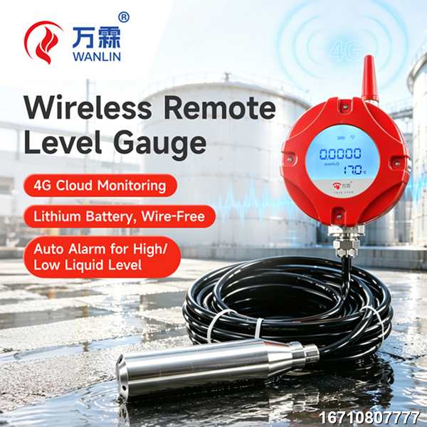 4G Cat.1 Smart Fire Pressure Monitor Product Image — Wanlin Fire Protection Smart Fire Pressure Monitor