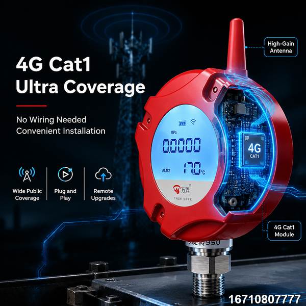 4G Cat.1 Pharmaceutical Reactor Pressure Wireless Product Image — Wanlin Fire Protection Pharmaceutical Reactor Pressure Wireless