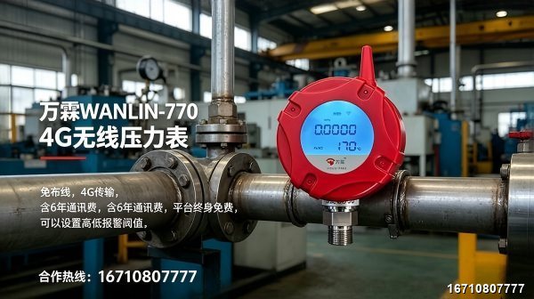 NB-IoT Sapphire Wireless Pressure Gauge Product Image — Wanlin Fire Protection Sapphire Wireless Pressure Gauge