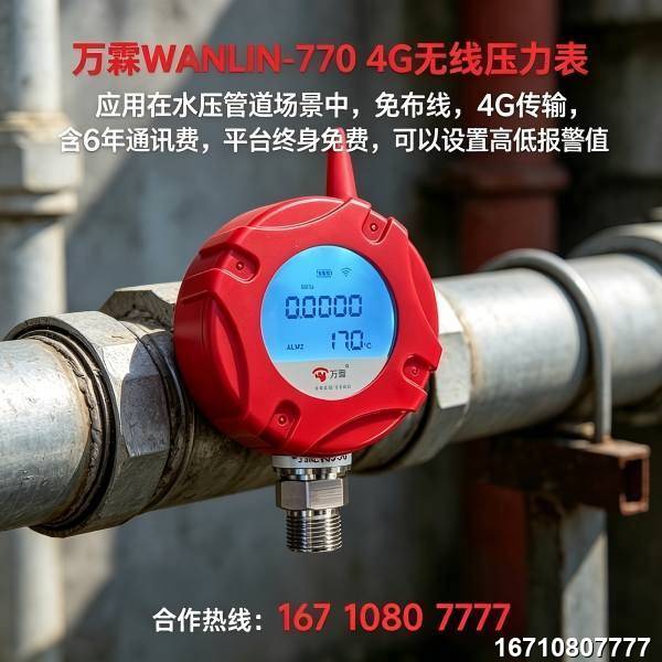 LoRaWAN LoRaWAN Pressure Gauge Product Image — Wanlin Fire Protection LoRaWAN Pressure Gauge