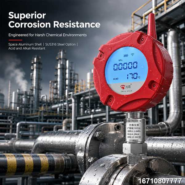 LoRaWAN LoRa/4G Dual-Mode Pressure Gauge Product Image — Wanlin Fire Protection LoRa/4G Dual-Mode Pressure Gauge