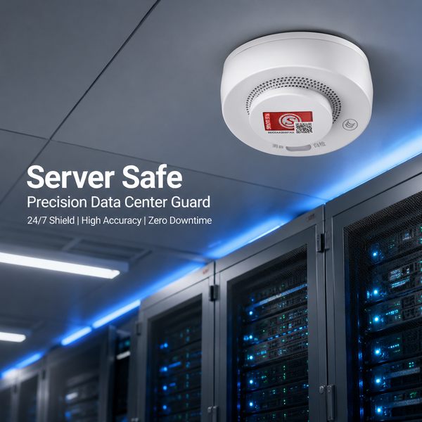 4G LTE Cat.1 + LoRa 4G Smart Photoelectric Smoke Detector Product Image — Wanlin Fire Protection IoT smart smoke detector