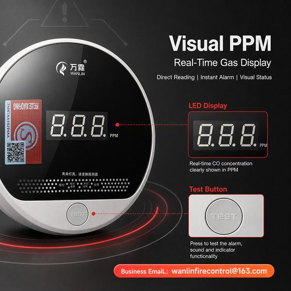ISO 9001 Certified CO Detector China Manufacturer, Electrochemical CO Alarm, OEM/ODM Global Shipping