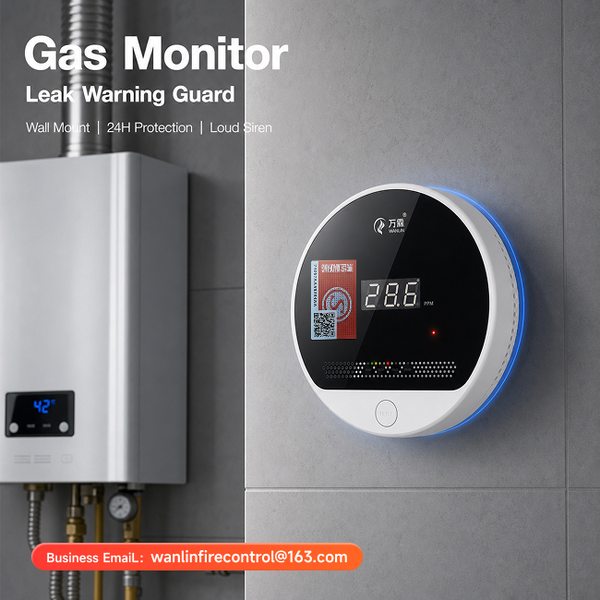 Bluetooth 5.0 + 4G LTE (optional) Portable Carbon Monoxide Detector Product Image — Wanlin Fire Protection carbon monoxide alarm for lookout