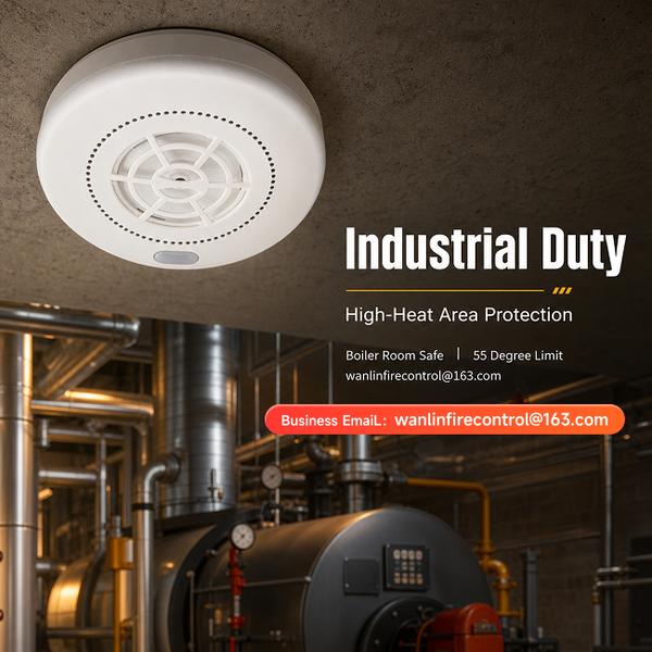 LoRaWAN 868/915MHz LoRaWAN Heat Detector Product Image — Wanlin Fire Protection temperature sensor for offshore platform