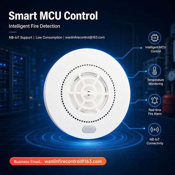 RF 433MHz Mesh + 4G LTE Backup Wireless Interconnected Heat Alarm System Product Image — Wanlin Fire Protection heat detector supplier