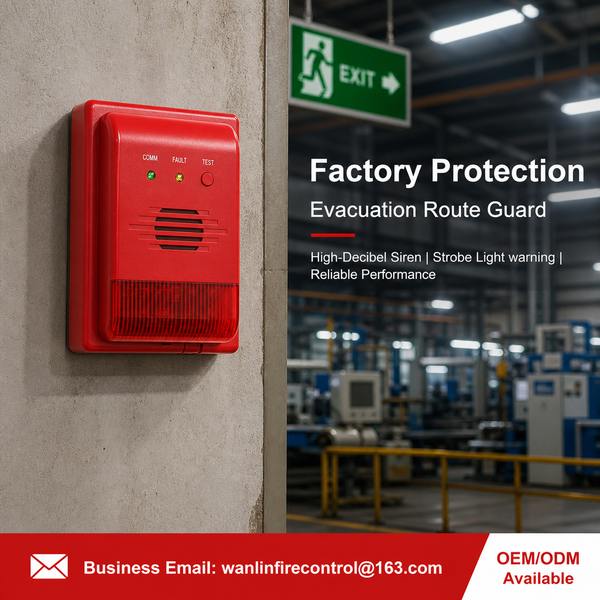 4G LTE Cat.4 + WiFi 6 + Zigbee 3.0 AI-Enhanced Sounder Strobe Product Image — Wanlin Fire Protection wireless alarm price