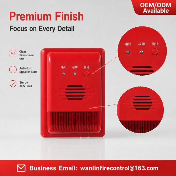 4G LTE Cat.1 + WiFi 4G Wireless Sounder Strobe Alarm Product Image — Wanlin Fire Protection smart fire alarm horn