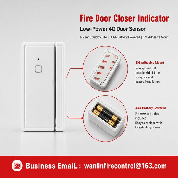 Fire Door Magnetic Switch China Manufacturer, 4G Wireless Fire Door Alarm, OEM/ODM Global Shipping t
