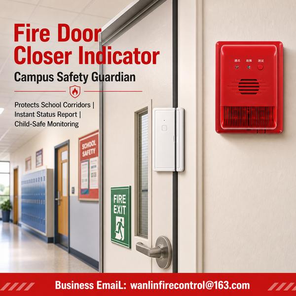 NB-IoT (LTE Cat-NB1) NB-IoT Fire Door Closing Reminder Alarm Product Image — Wanlin Fire Protection fire door alarm for portable building