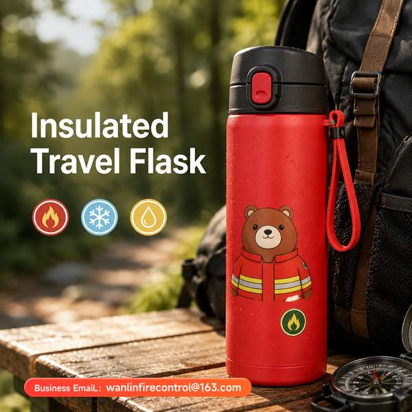 Xiao Bear Large Huggable Fire Rescue Bear with Uniform Product Image — Wanlin Fire Protection fire prevention character global brand