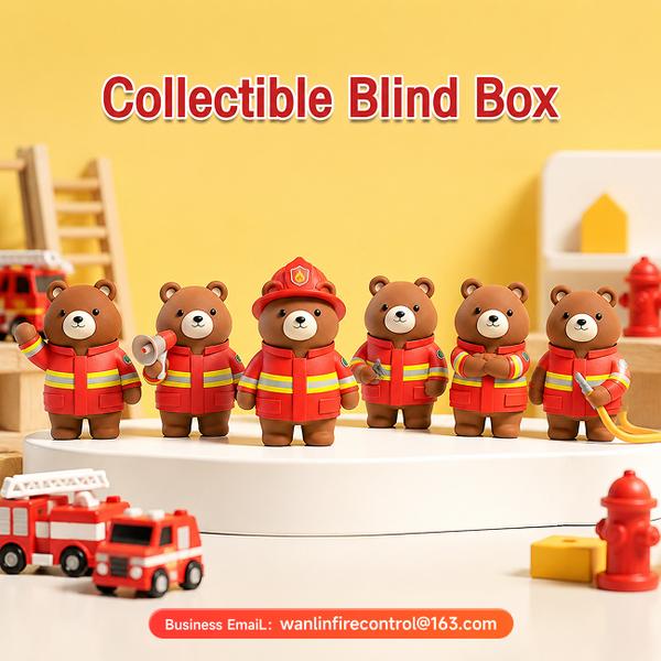 Xiao Bear Classic Fire Safety Mascot Plush Doll Product Image — Wanlin Fire Protection fire safety icon brand