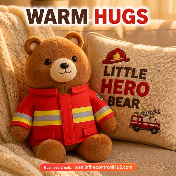 Firefighter Plush Meeting Toy Safety Regulations: Professional Fire Safety Mascot & Education Plush