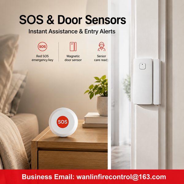 Wireless Door Sensor System: Professional Home Security Bundle & Alarm Kit Solutions by Wanlin Fire