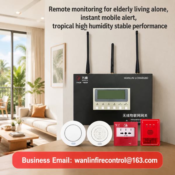 Smart Photoelectric Smoke Detector Product Image — Wanlin Fire Protection wireless smoke alarm