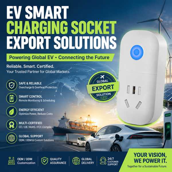 dual socket with energy monitor: EV Smart Charging Sockets by Wanlin Fire Control