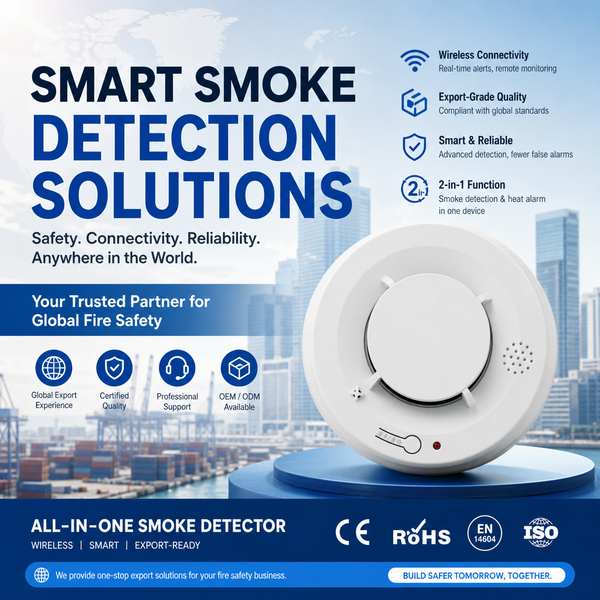 Wanlin Fire WL-SD-500 Smart Smoke Detector — 4G NB-IoT Connected Fire Safety Manufacturing Excellence WL-SD-500 Smart Smoke Detector for Lima