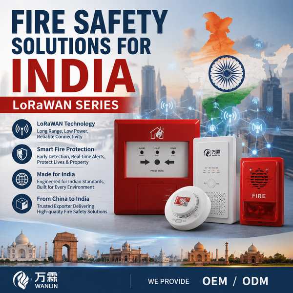 Best LoRaWAN Smart Smoke Detector Manufacturer | Lucknow India Export - EN54 Certified Wanlin