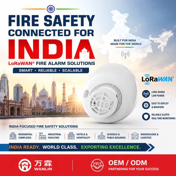 Best LoRaWAN Multi-Sensor Detector Manufacturer | Kanpur India Export - EN54 Certified Wanlin
