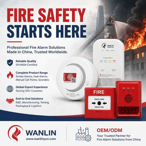 Best Photoelectric Smoke Alarm Manufacturer | Bangkok, Thailand - EN 14604 UL 217 Wanlin Fire