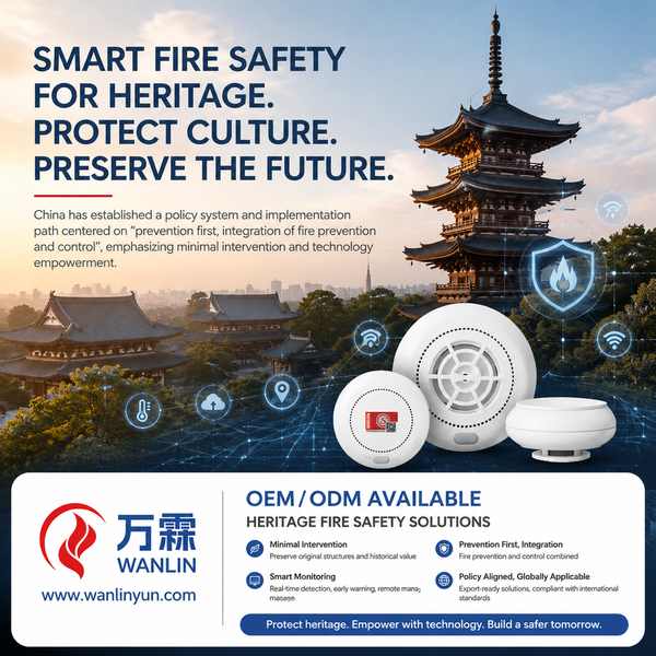 Buddhist temple smoke detector for Southeast Asia: Smart Heritage Fire Protection Partner in China