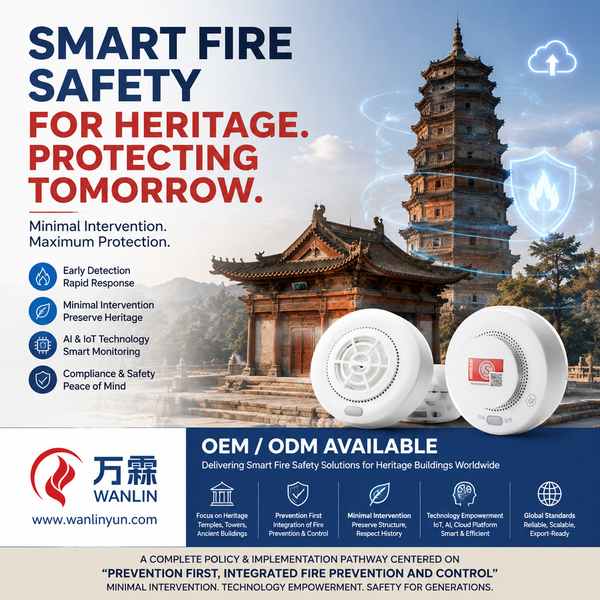 Hilltop temple fire alarm for Singapore: Smart Heritage Fire Protection Partner in China