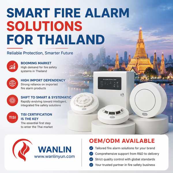 Carbon monoxide detector Thailand for Luxembourg Buyers: Smart Fire Safety Export by Wanlin Fire Chi