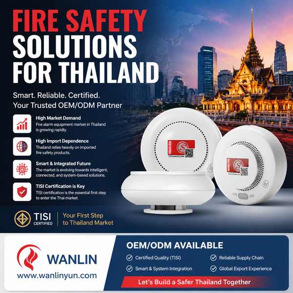 TISI mark fire alarm for Poland Buyers: Smart Fire Safety Export by Wanlin Fire China Factory