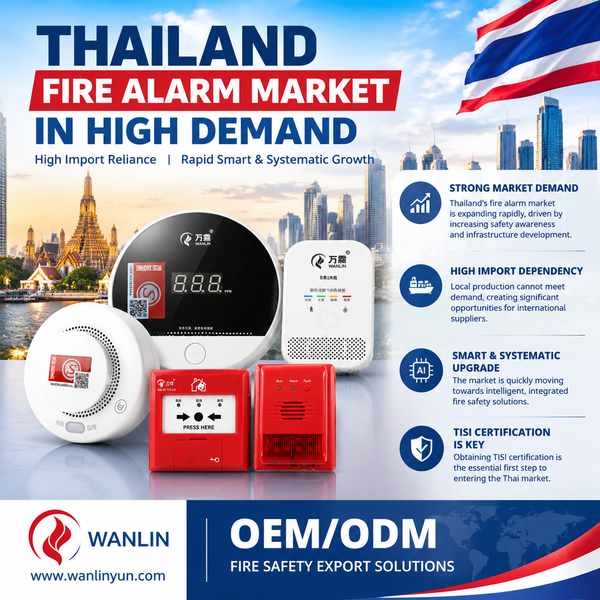 Residential fire alarm Thailand for Indonesia Buyers: Smart Fire Safety Export by Wanlin Fire China 