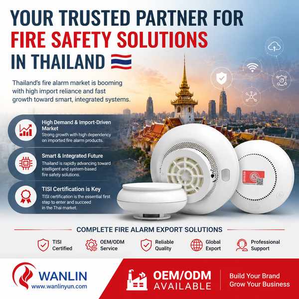 Best Rate-of-Rise Heat Detector Manufacturer | Rayong, Thailand - TISI CE RoHS Wanlin Fire