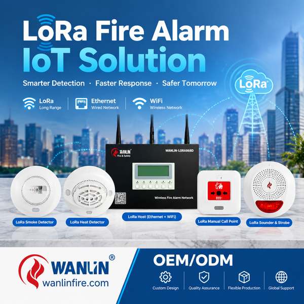 wireless fire alarm Class A for Sweden Buyers: LoRaWAN Fire Alarm Export by Wanlin China Factory