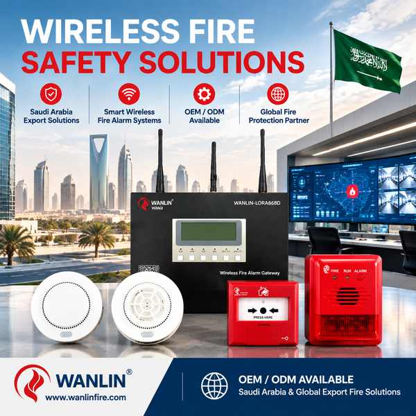 WANLIN-303 Standalone Photoelectric Smoke Detector (433 MHz) — CE, SASO, SABER, EN 54 Certified, Factory Direct Saudi IoT Fire Safety fire protection equipment for Ras Tanura, Saudi Arabia