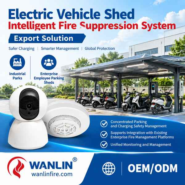 Fire alarm panel integration sprinkler flow switch for Kampala Buyers: E-Bike Shelter Intelligent Fire Suppression System from Wanlin China Factory