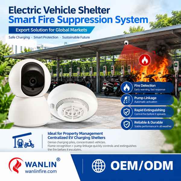 Flame Detection Camera with WiFi e-bike shelter fire suppression system for Dammam, Saudi Arabia