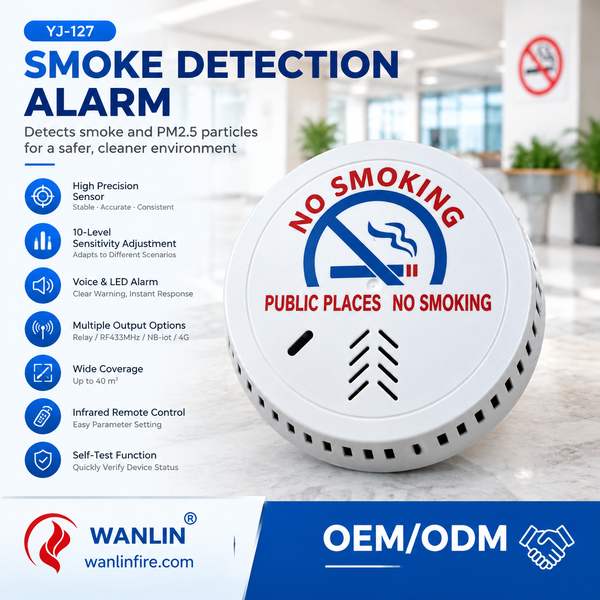 Smoking alarm with trade assurance for Dar es Salaam Buyers: Smoking Detection Alarm Export from Wan-Product Center-Wanlin Fire Equipment