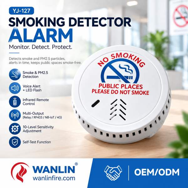 Best Ceiling Mount Smoking Detector for No-Smoking Enforcement Manufacturer | Amsterdam, Netherlands - Wanlin Fire