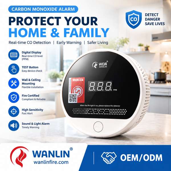CO alarm for nightclub for Mumbai Buyers: Carbon Monoxide Alarm Export from Wanlin China Factory