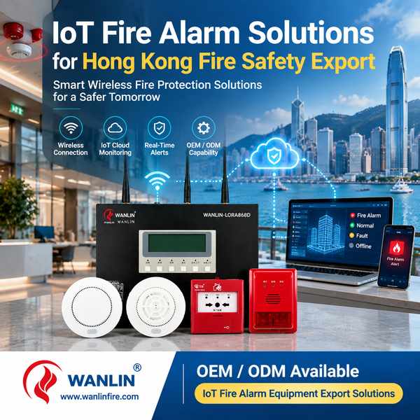 Hong Kong LoRa Wireless Fire Alarm Gateway Set supplied from China for Hong Kong IoT fire alarm equipment